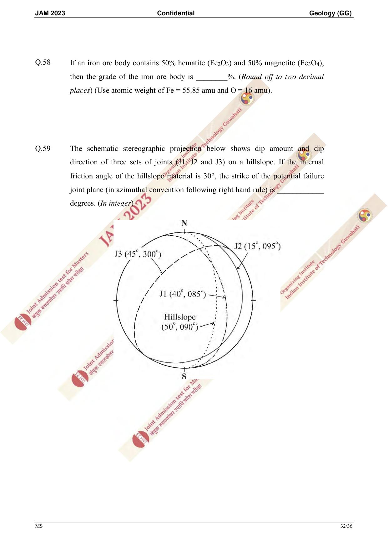 JAM 2023: GG Question Paper - Page 30
