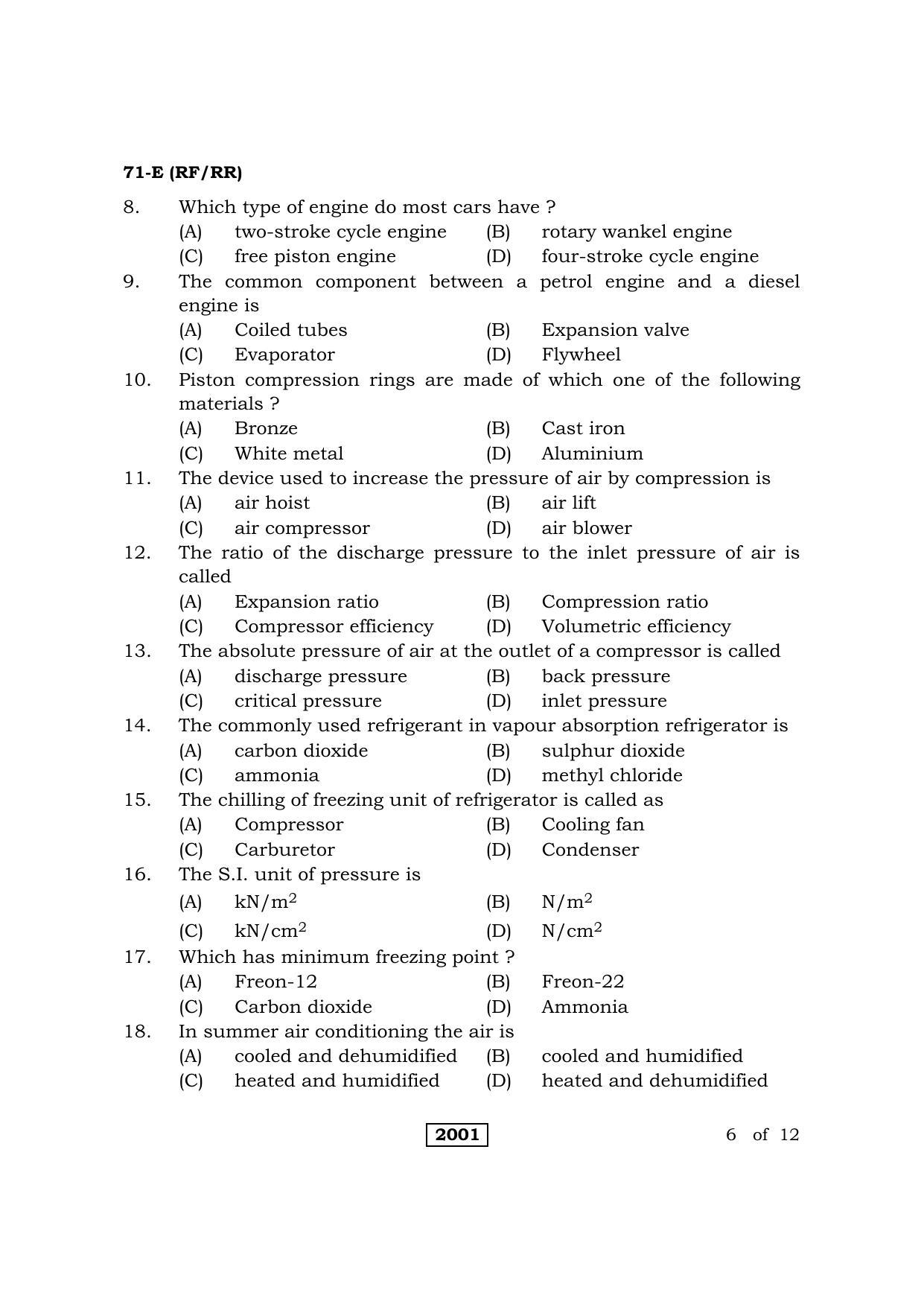 Karnataka SSLC Elements of Mechanical Engineering & Electrical Engineering Question Paper 2021 - Page 6