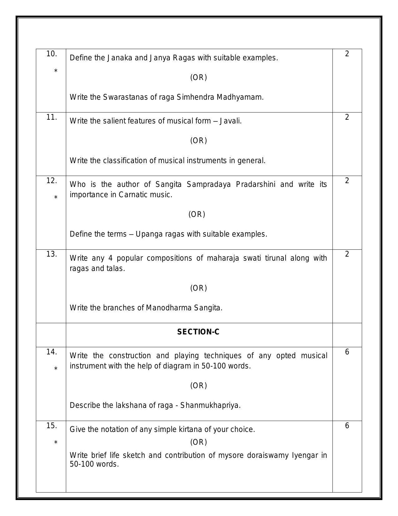 CBSE Class 12 Carnatic Melodic Sample Paper 2024 - Page 4