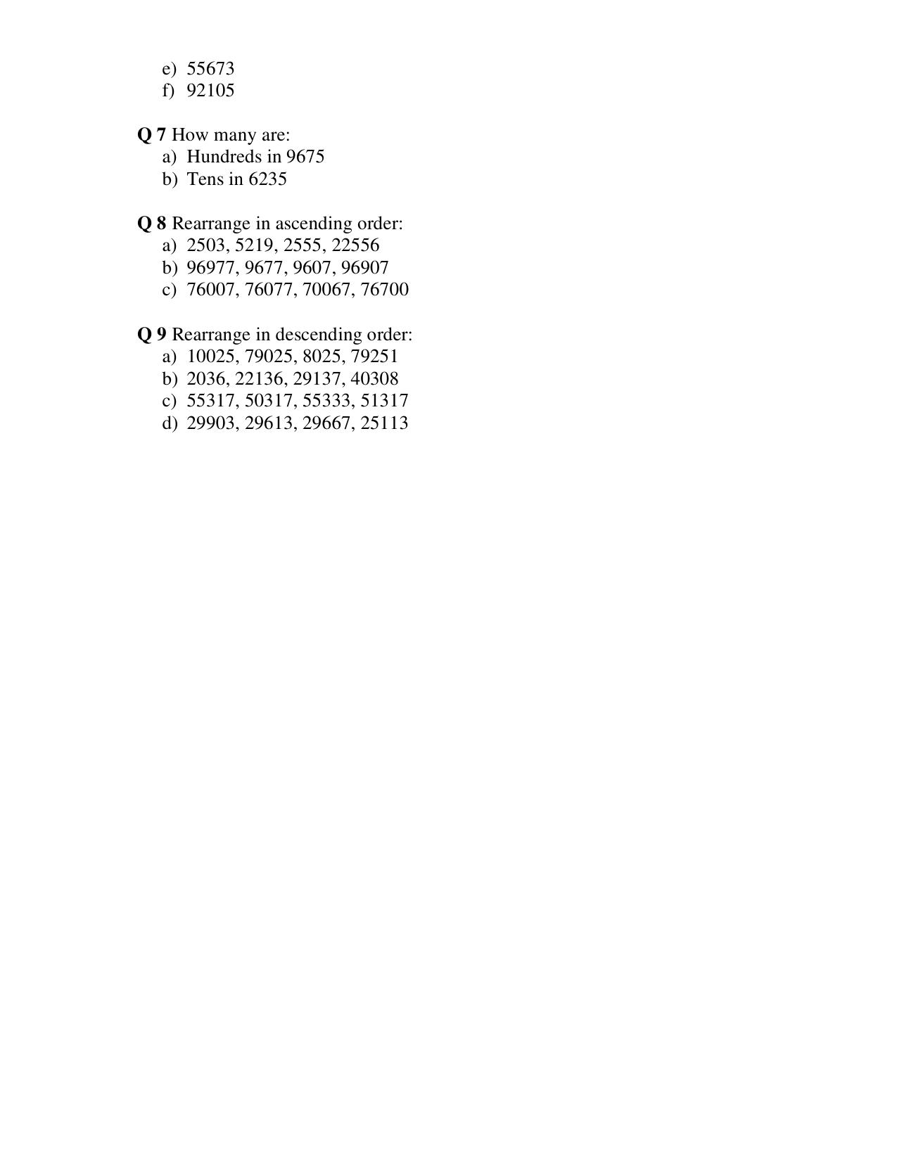 Worksheet for Class 4 Maths Assignment 16 - Page 2