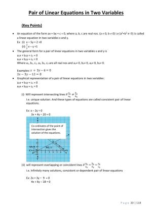 CBSE Worksheets for Class 10 Maths Linear Equations Assignment 9