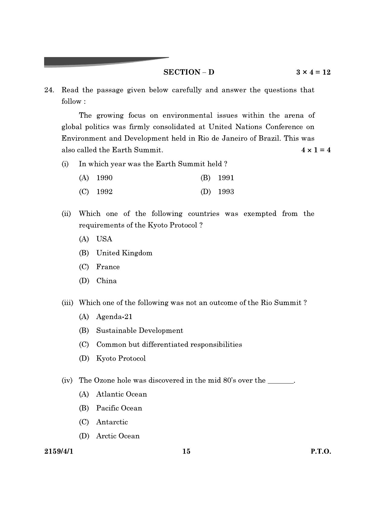CBSE Class 12 59-4-1 Poltical Science 2024 Question Paper - Page 15