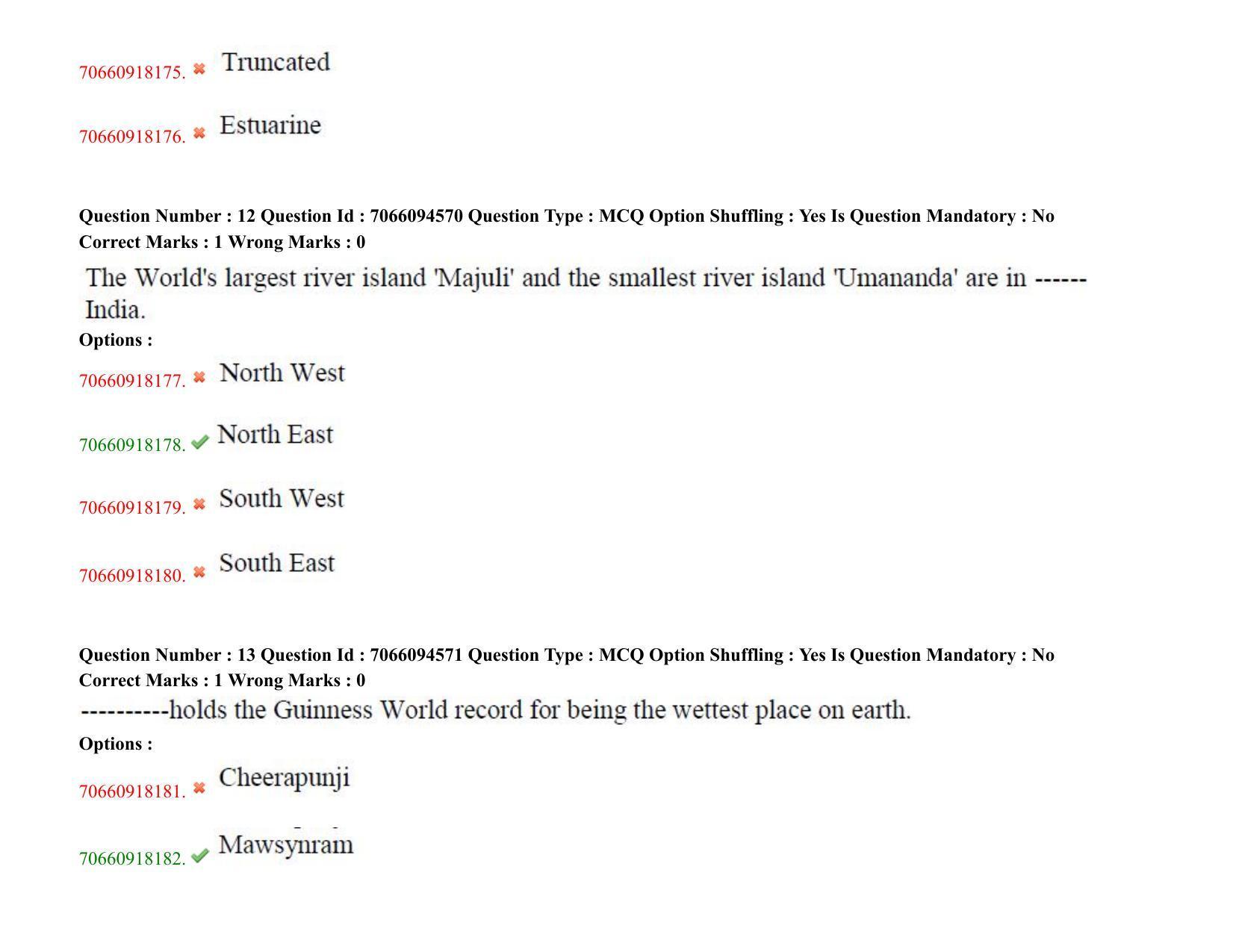 TS CPGET 2020 PGD in Geographical Cartography (Shift 1) Question Paper with Answer Key - Page 8
