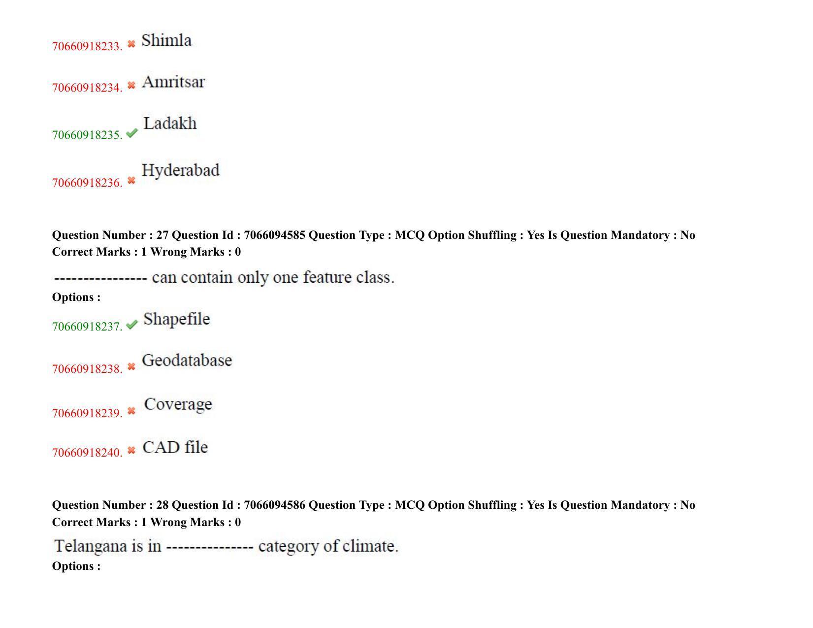 TS CPGET 2020 PGD in Geographical Cartography (Shift 1) Question Paper with Answer Key - Page 15