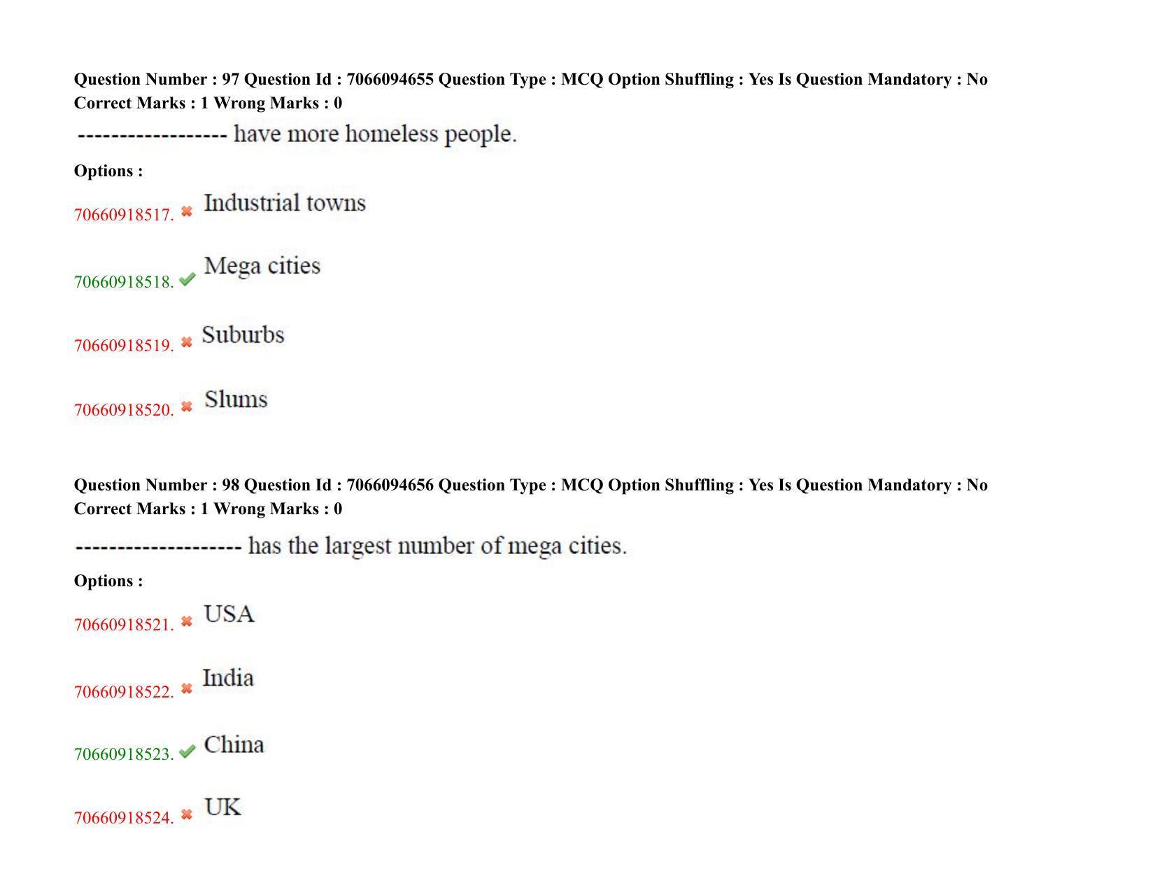 TS CPGET 2020 PGD in Geographical Cartography (Shift 1) Question Paper with Answer Key - Page 51