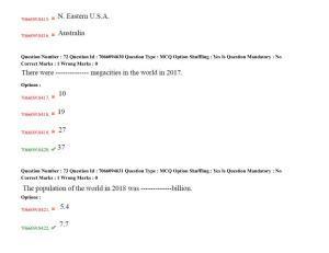 TS CPGET 2020 PGD in Geographical Cartography (Shift 1) Question Paper with Answer Key