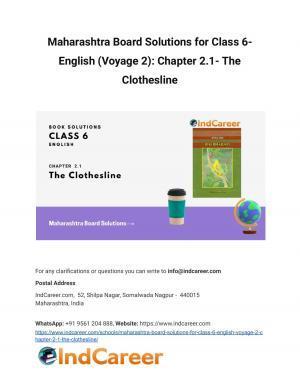 Maharashtra Board Solutions for Class 6- English (Voyage 2): Chapter 2.1- The Clothesline
