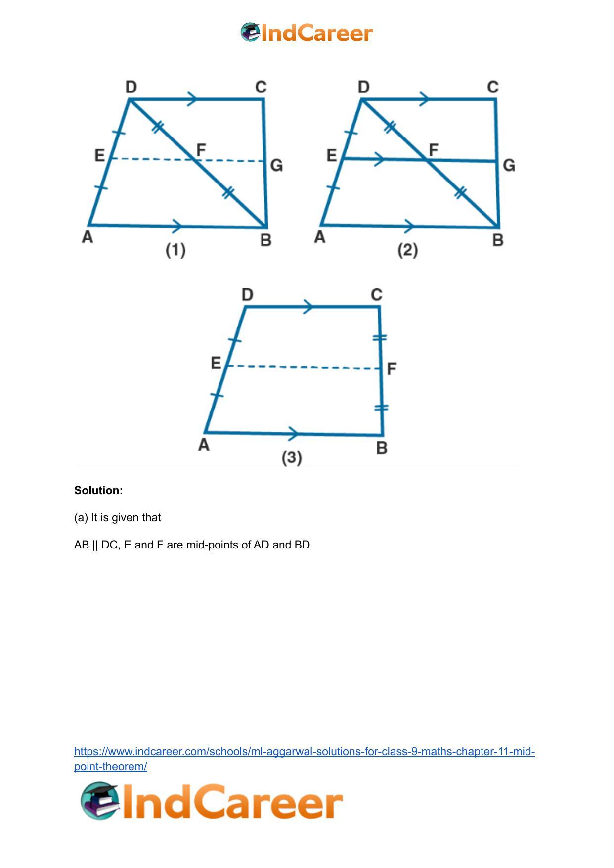 ML Aggarwal Solutions for Class 9 Maths Chapter 11- Mid Point Theorem - Page 21