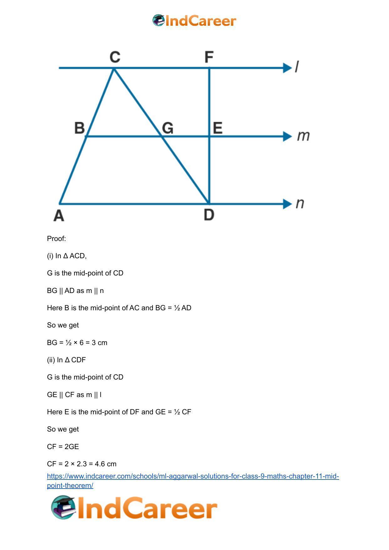 ML Aggarwal Solutions for Class 9 Maths Chapter 11- Mid Point Theorem - Page 31