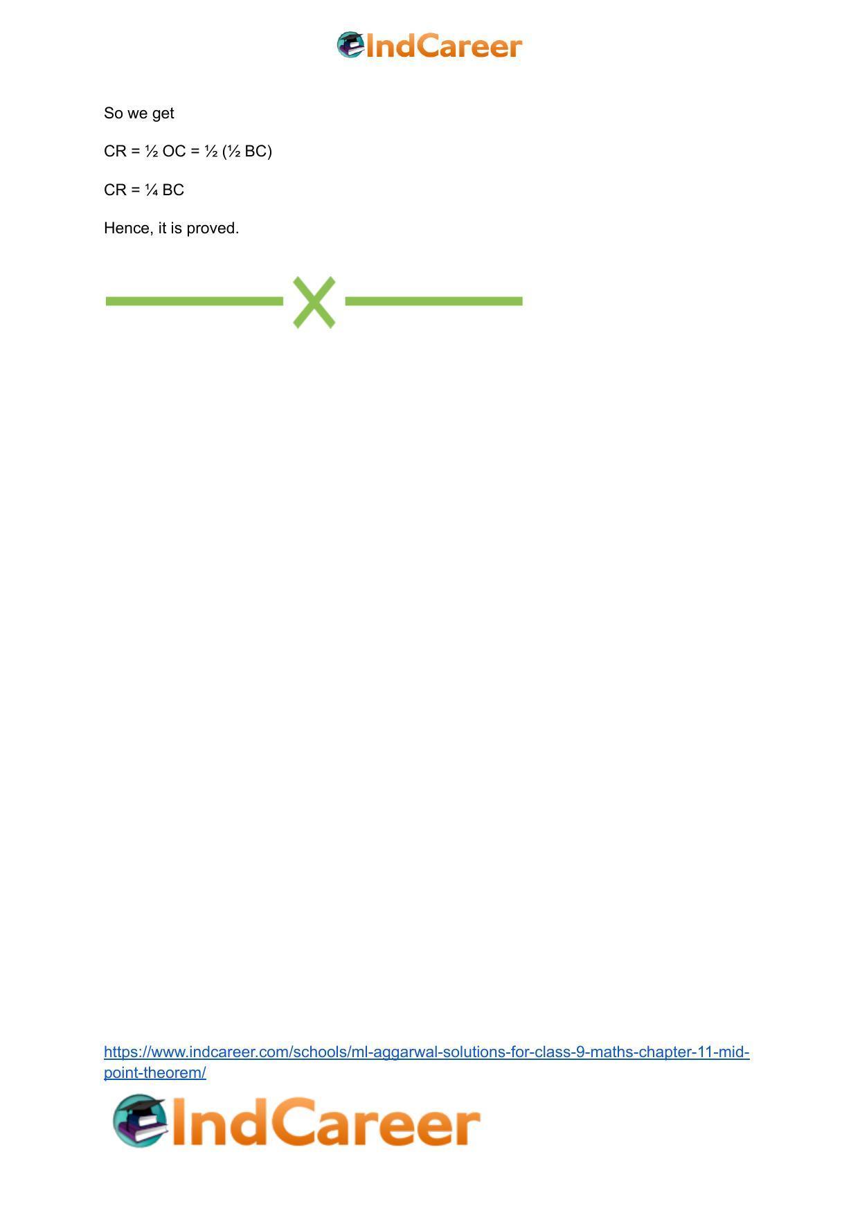 ML Aggarwal Solutions for Class 9 Maths Chapter 11- Mid Point Theorem - Page 41
