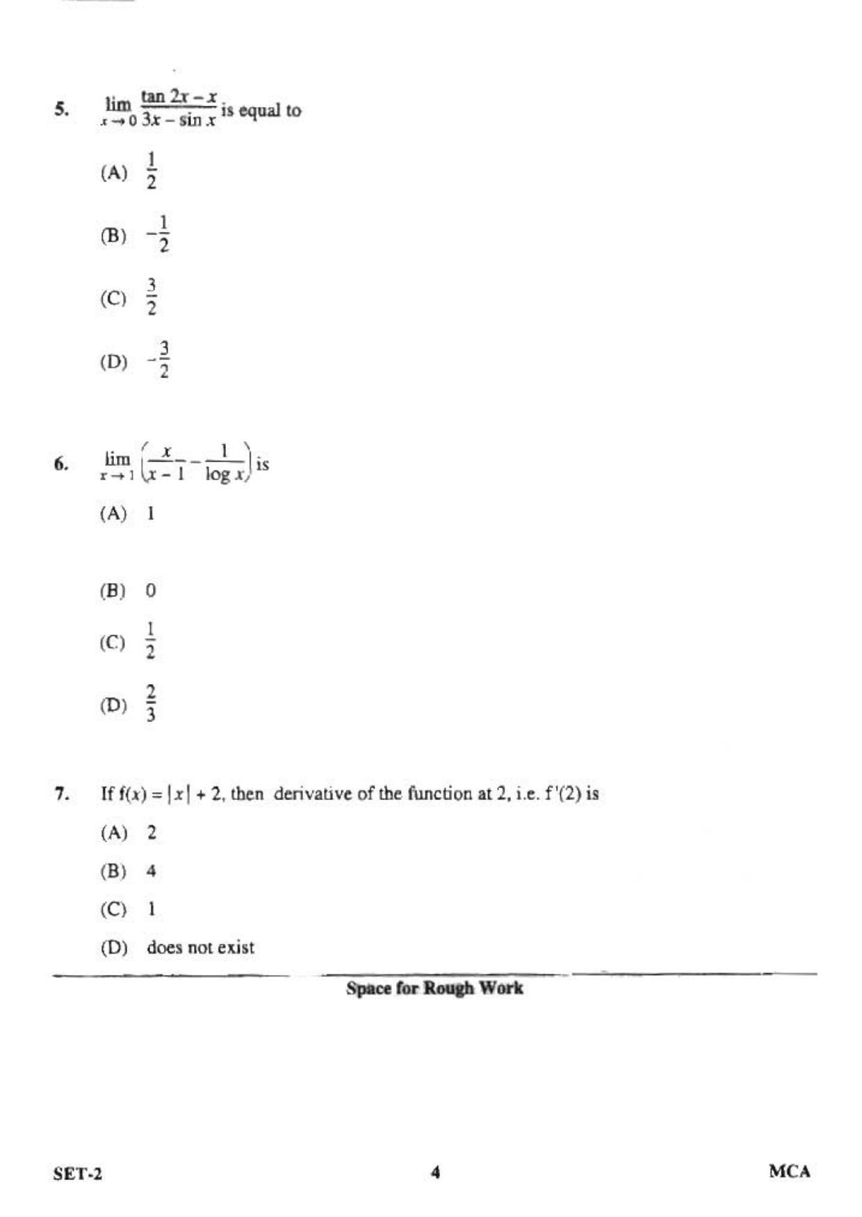 OJEE 2013 MCA Set 2 Question Paper - Page 2