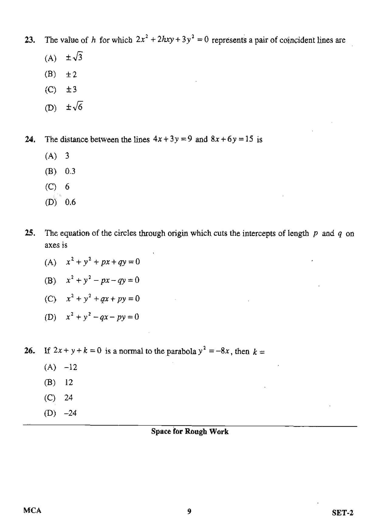 OJEE 2013 MCA Set 2 Question Paper - Page 7