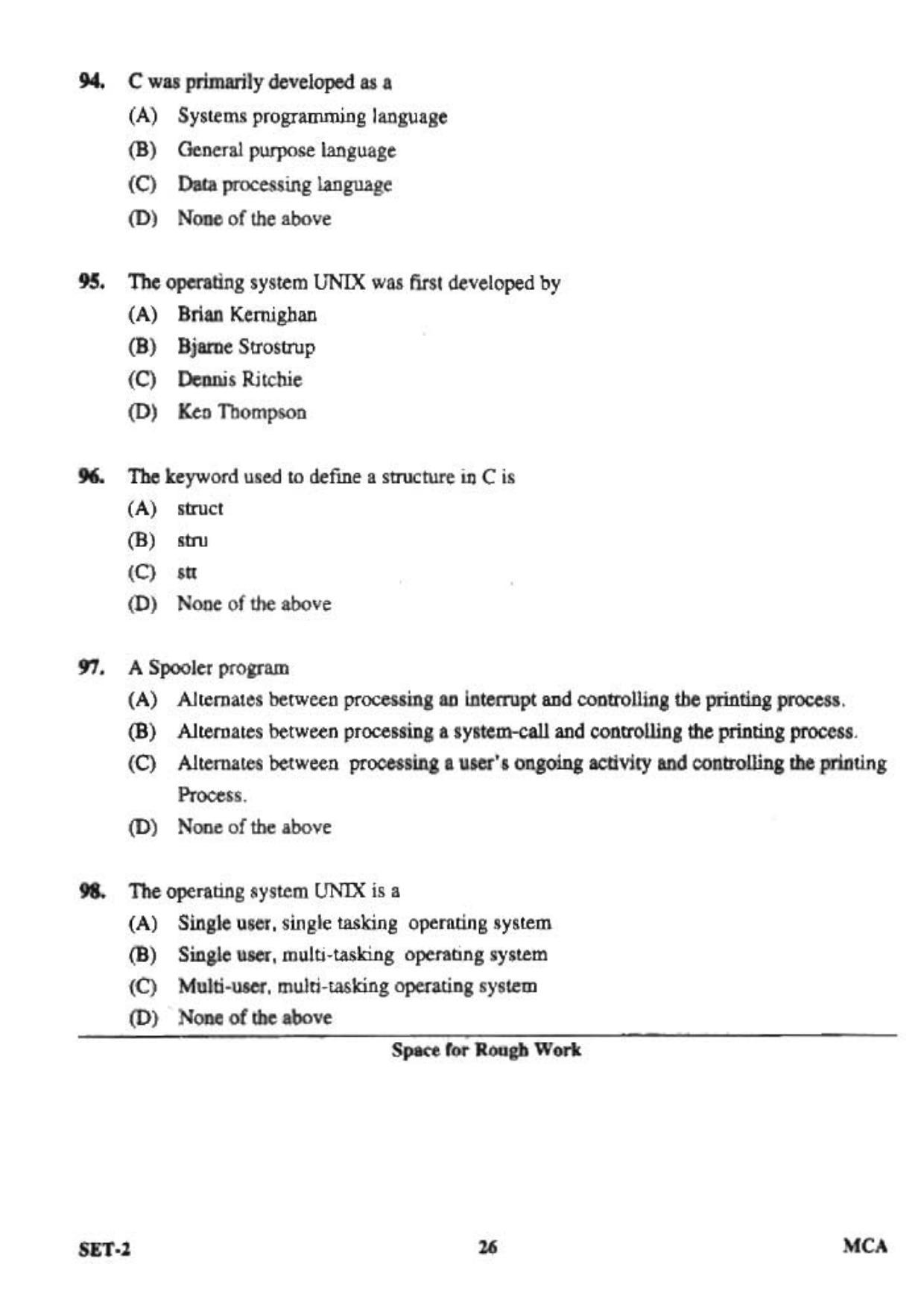 OJEE 2013 MCA Set 2 Question Paper - Page 24