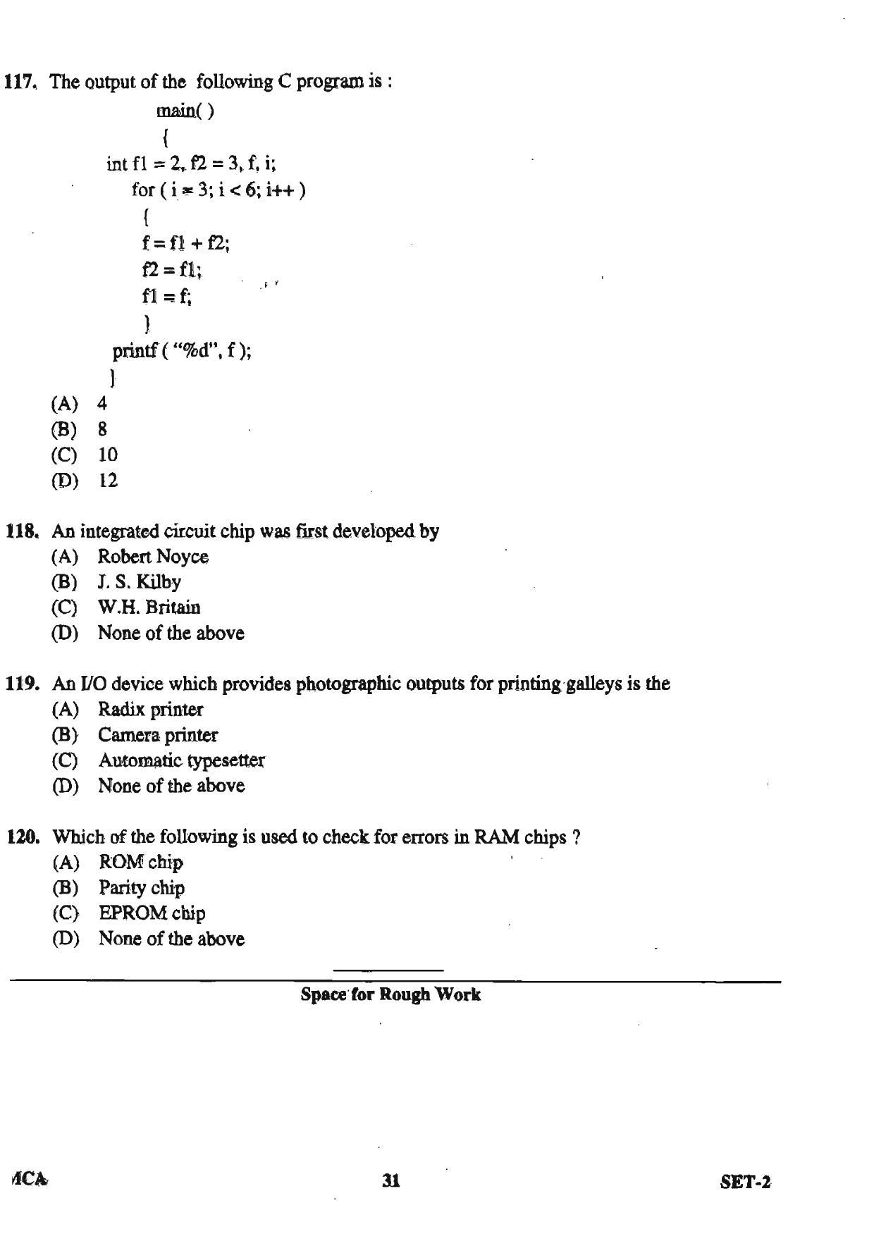 OJEE 2013 MCA Set 2 Question Paper - Page 29