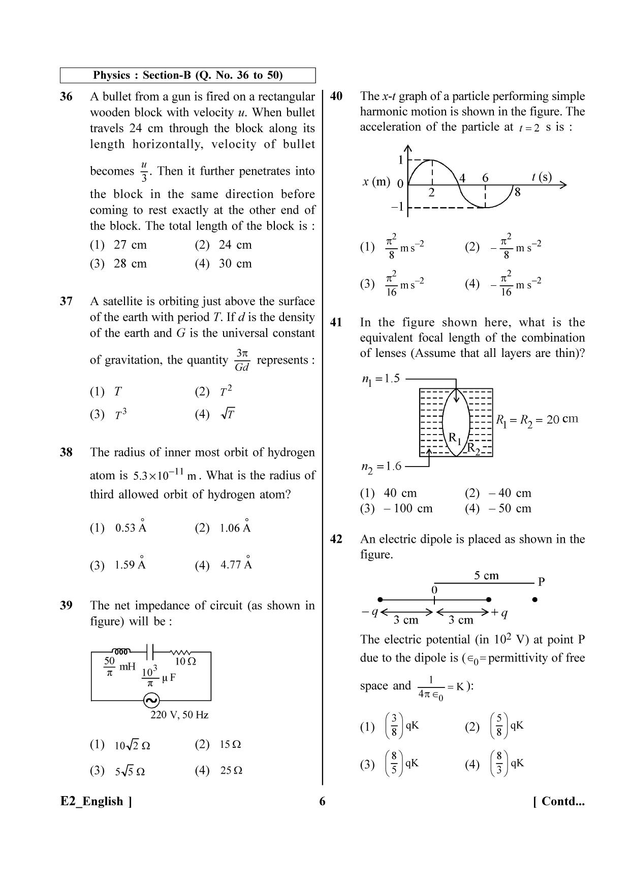 NEET 2023 E2 Question Paper - Page 6