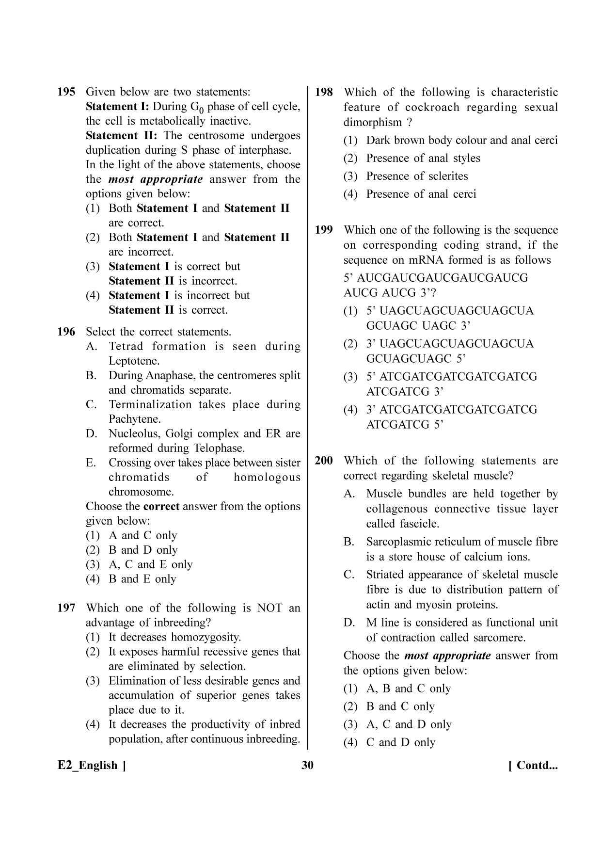 NEET 2023 E2 Question Paper - Page 30