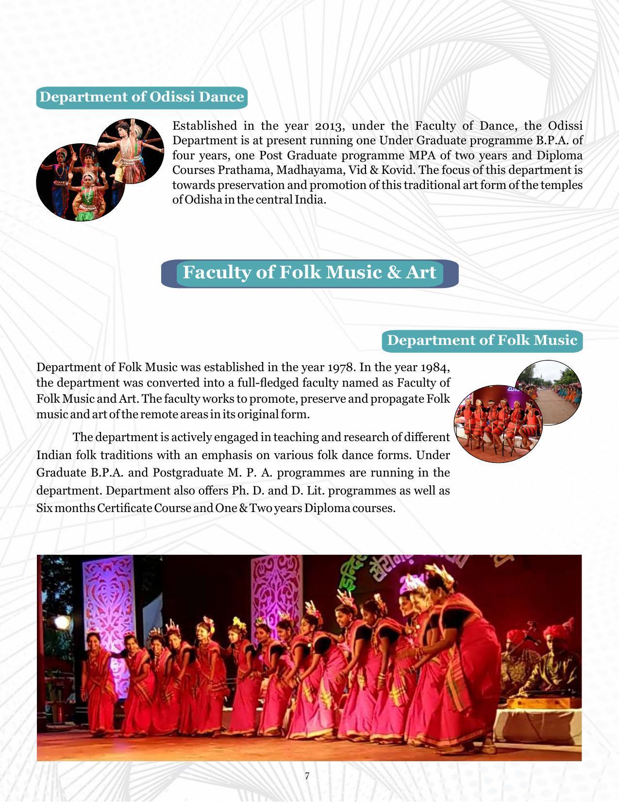 Indira Kala Sangit Vishwavidyalay (University) (IKSVV), Khairagarh 2021-22 (prospectus) - Page 11