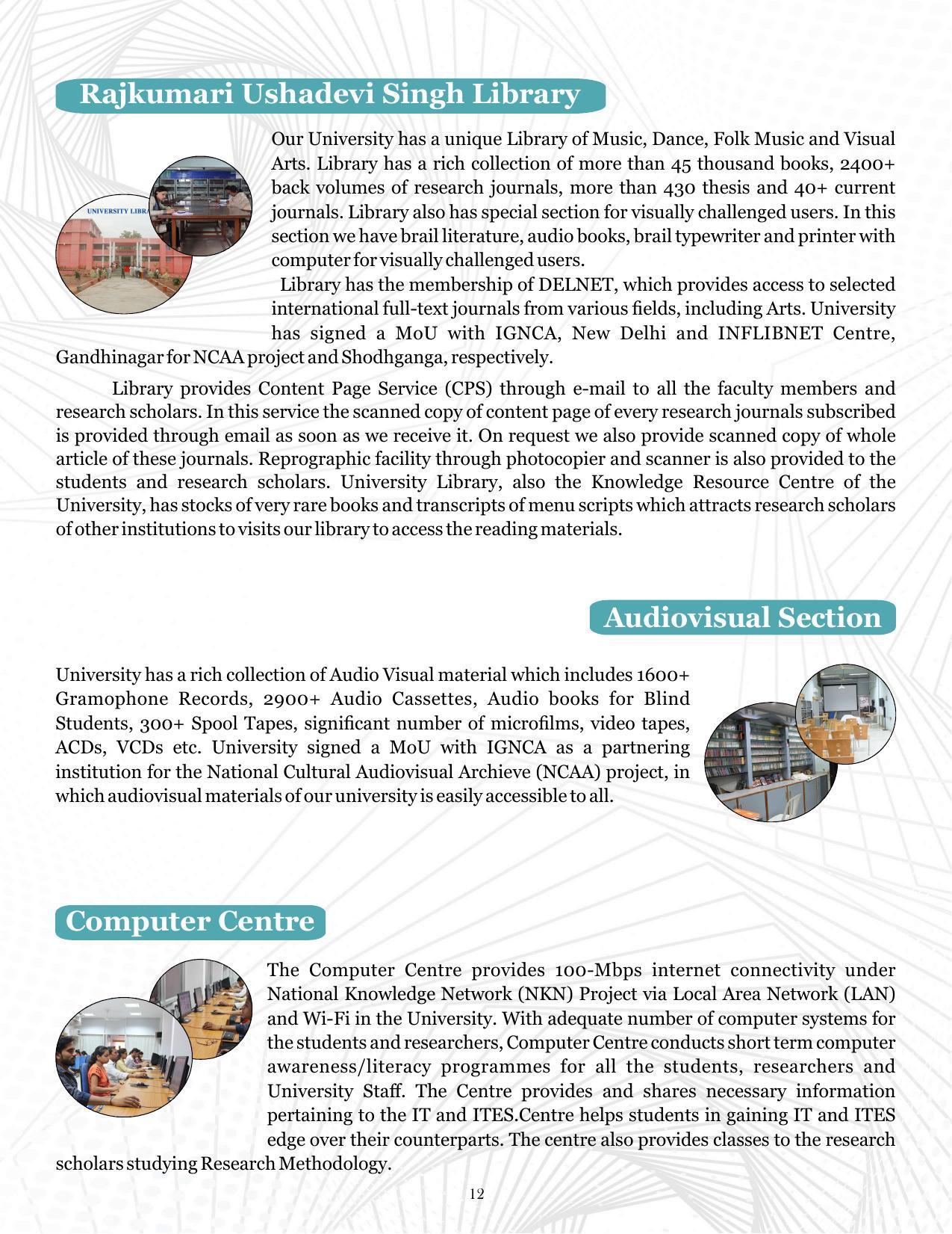 Indira Kala Sangit Vishwavidyalay (University) (IKSVV), Khairagarh 2021-22 (prospectus) - Page 16