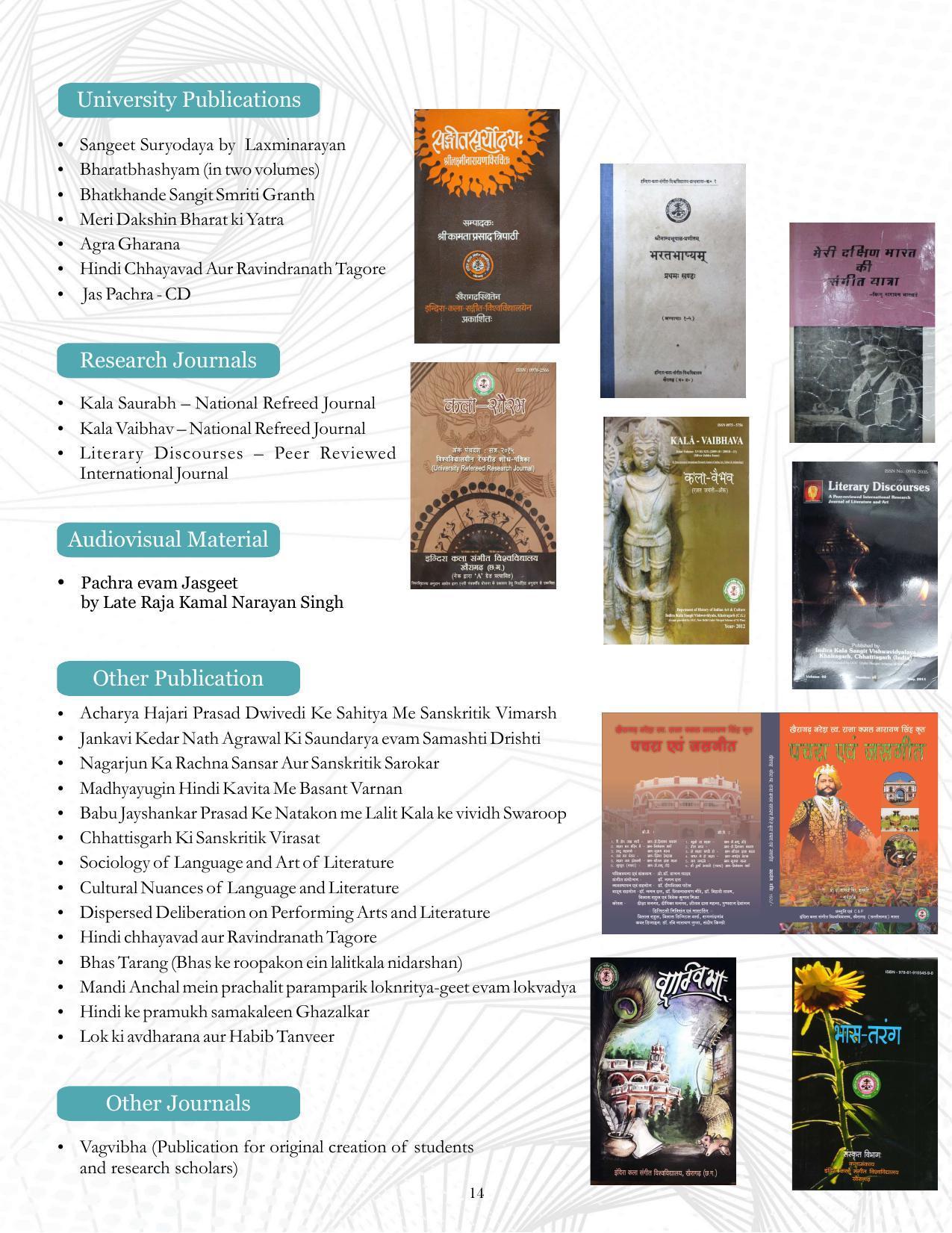 Indira Kala Sangit Vishwavidyalay (University) (IKSVV), Khairagarh 2021-22 (prospectus) - Page 18