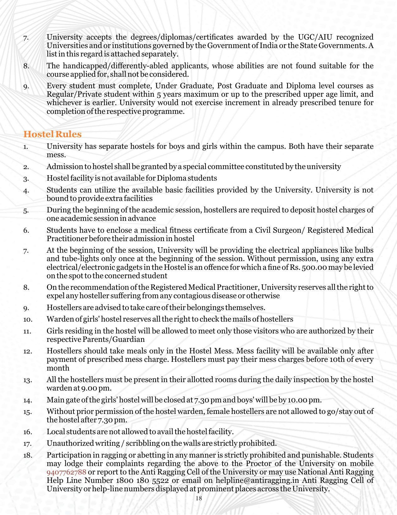 Indira Kala Sangit Vishwavidyalay (University) (IKSVV), Khairagarh 2021-22 (prospectus) - Page 22