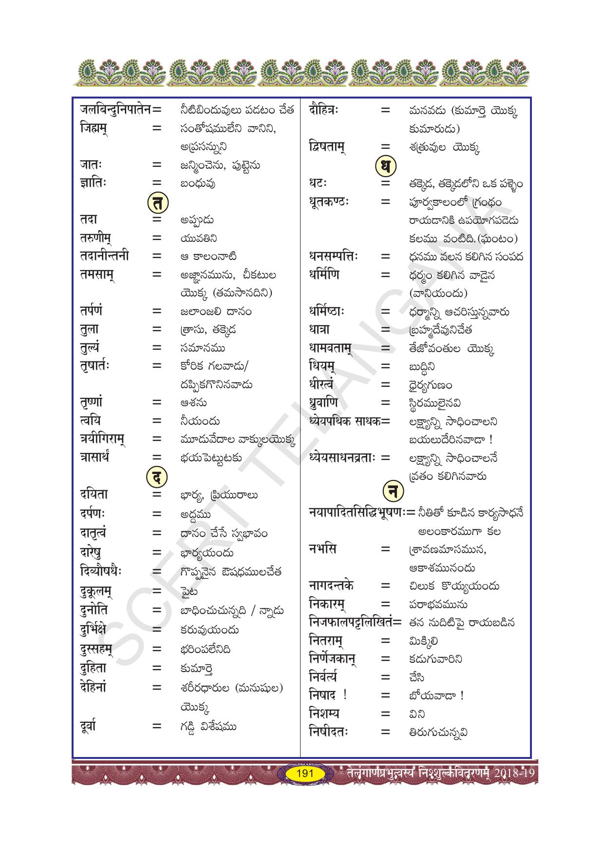 TS SCERT Class 10 Second Language (SAN_OC Medium) Text Book - Page 203