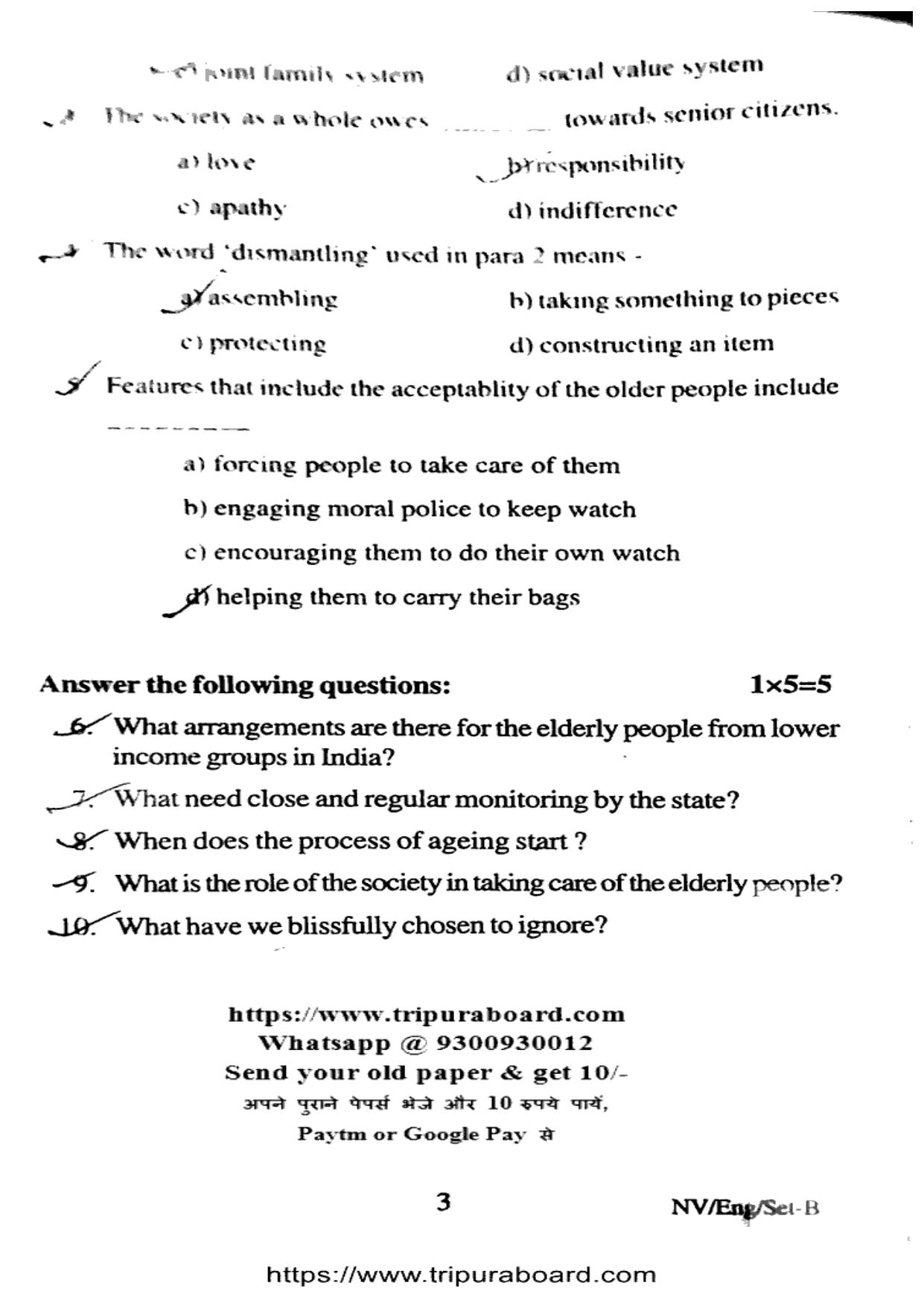 TBSE Class 12 PB English Set-B Question Paper 2025 - Page 3