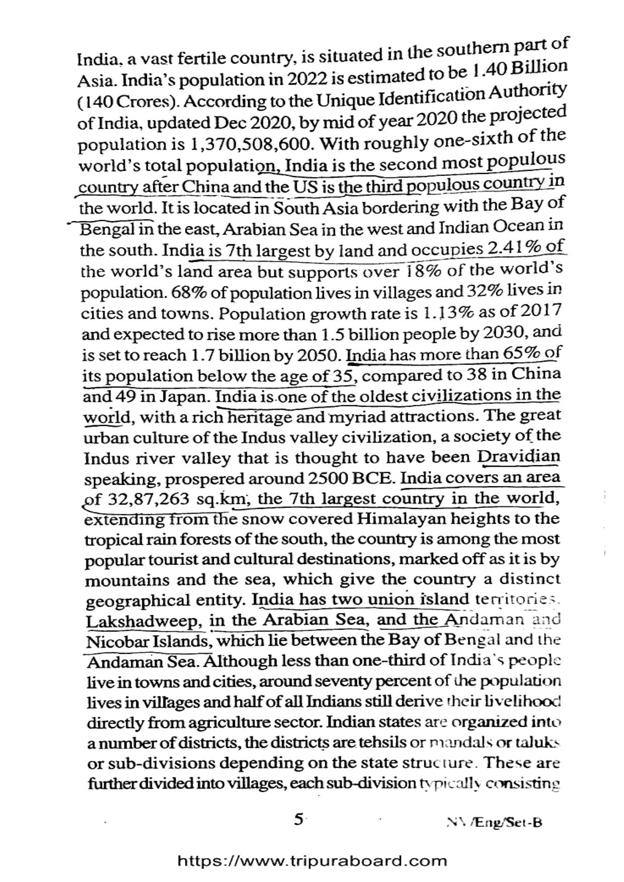 TBSE Class 12 PB English Set-B Question Paper 2025 - Page 5