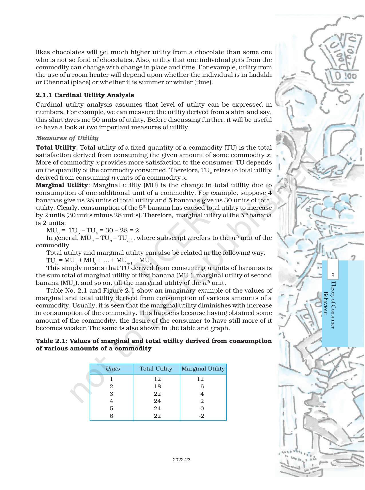 NCERT Book for Class 12 Economics (Microeconomics) Chapter 2 Theory of Consumer Behaviour - Page 2