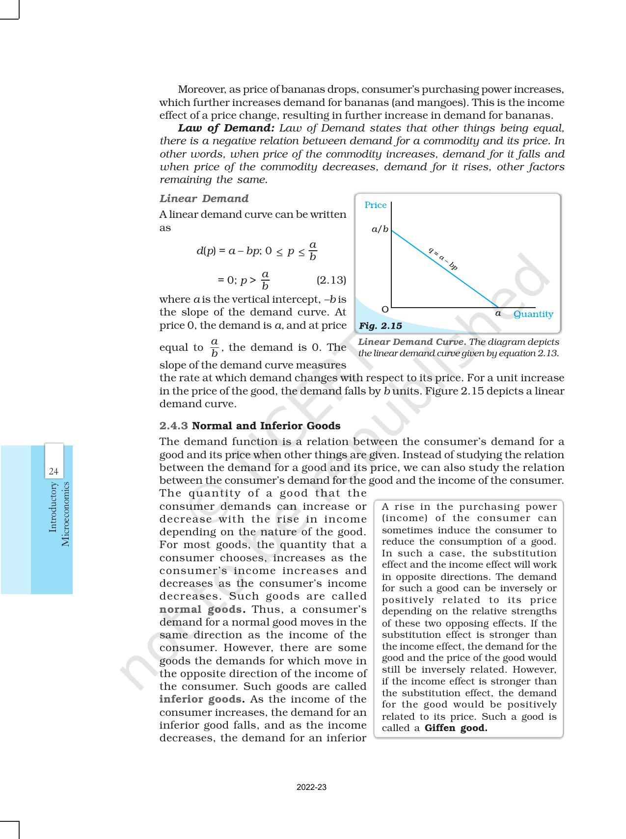 NCERT Book for Class 12 Economics (Microeconomics) Chapter 2 Theory of Consumer Behaviour - Page 17