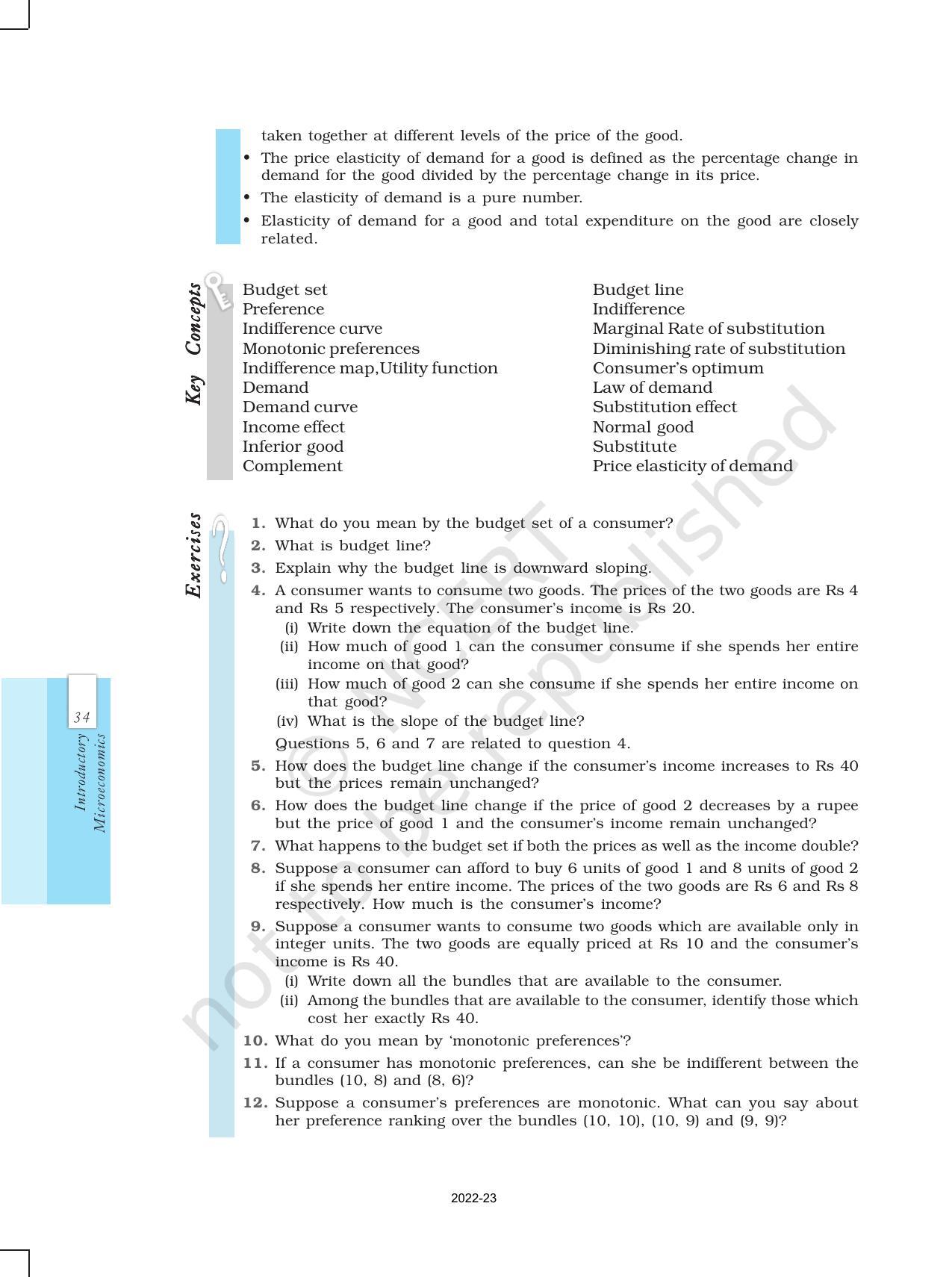 NCERT Book for Class 12 Economics (Microeconomics) Chapter 2 Theory of Consumer Behaviour - Page 27