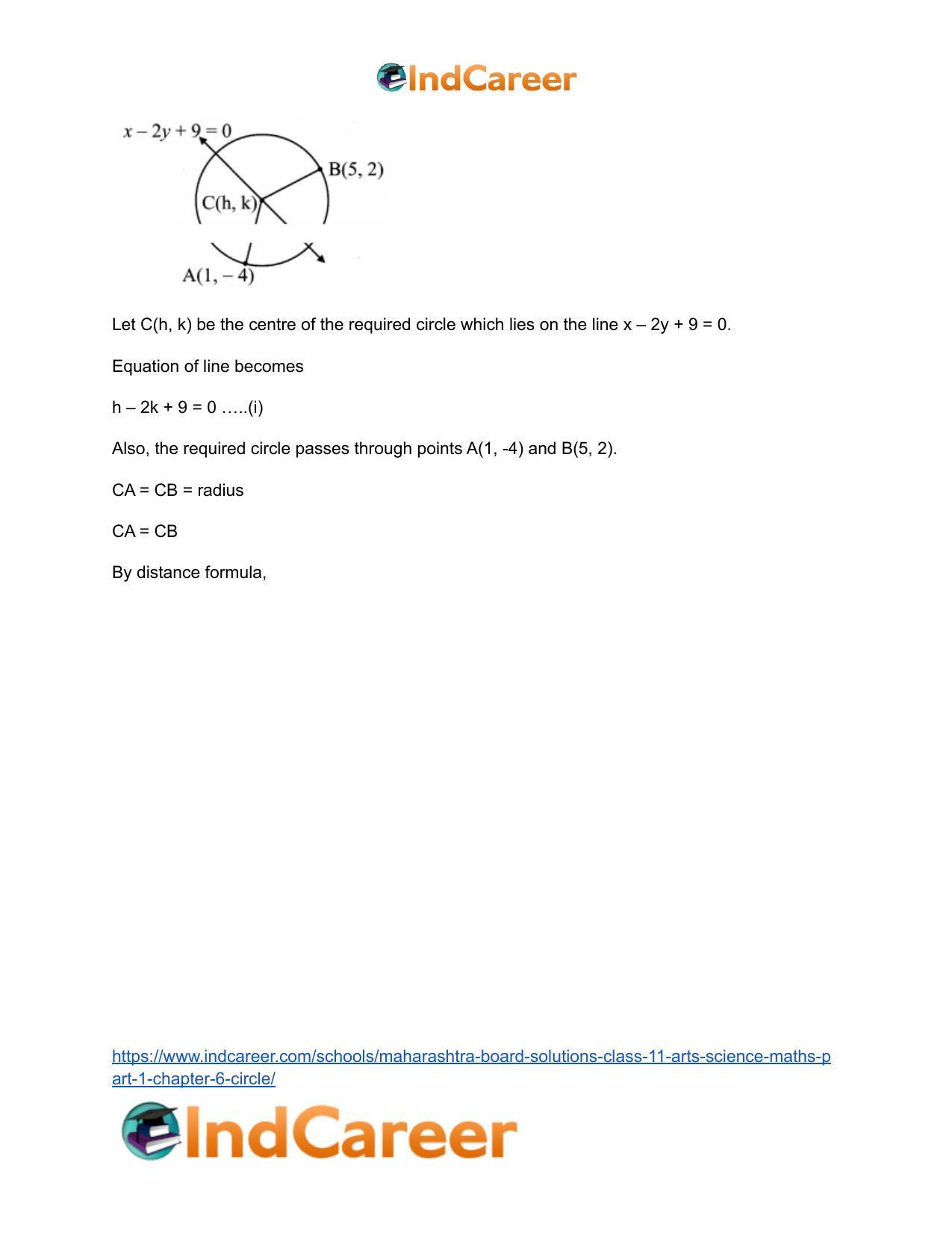 Maharashtra Board Solutions Class 11-Arts & Science Maths (Part 1): Chapter 6- Circle - Page 16