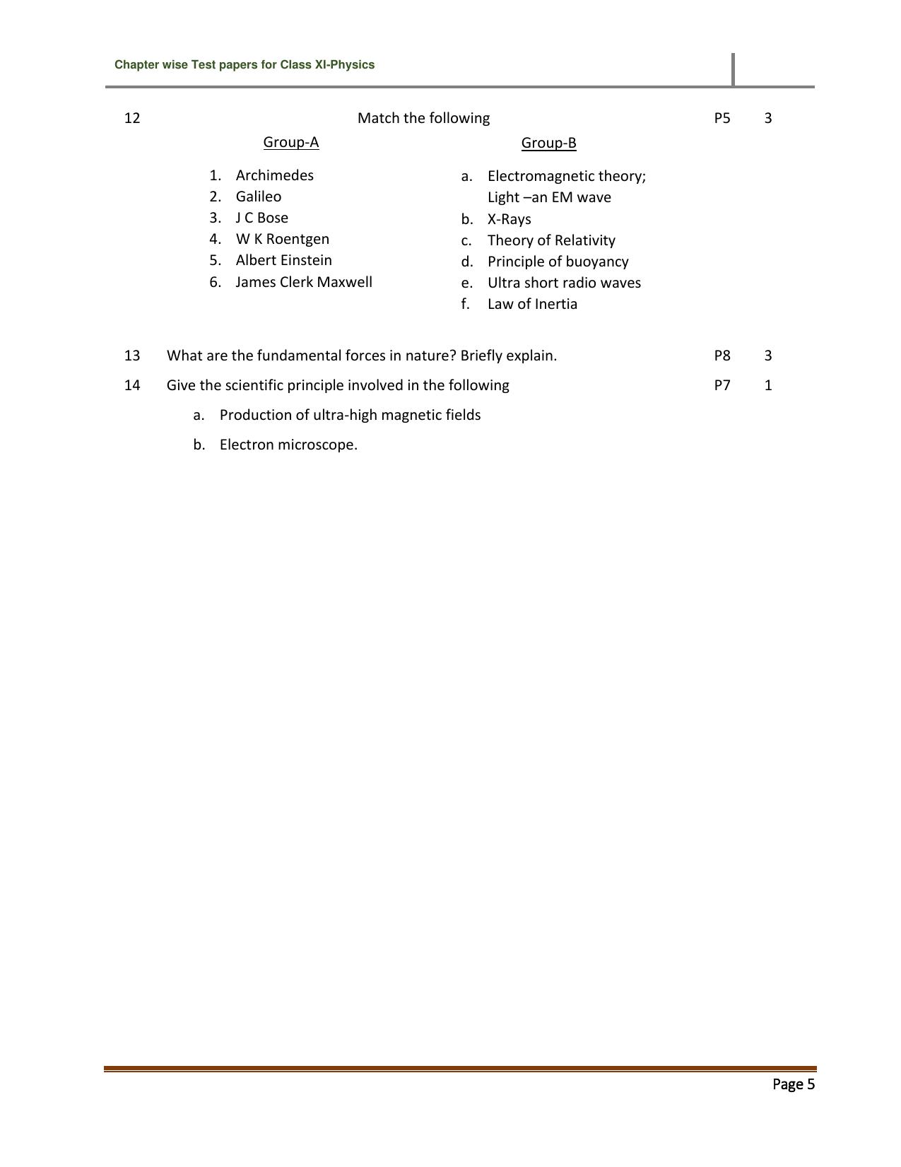CBSE Worksheets for Class 11 Physics Physical World Assignment 1 - Page 2