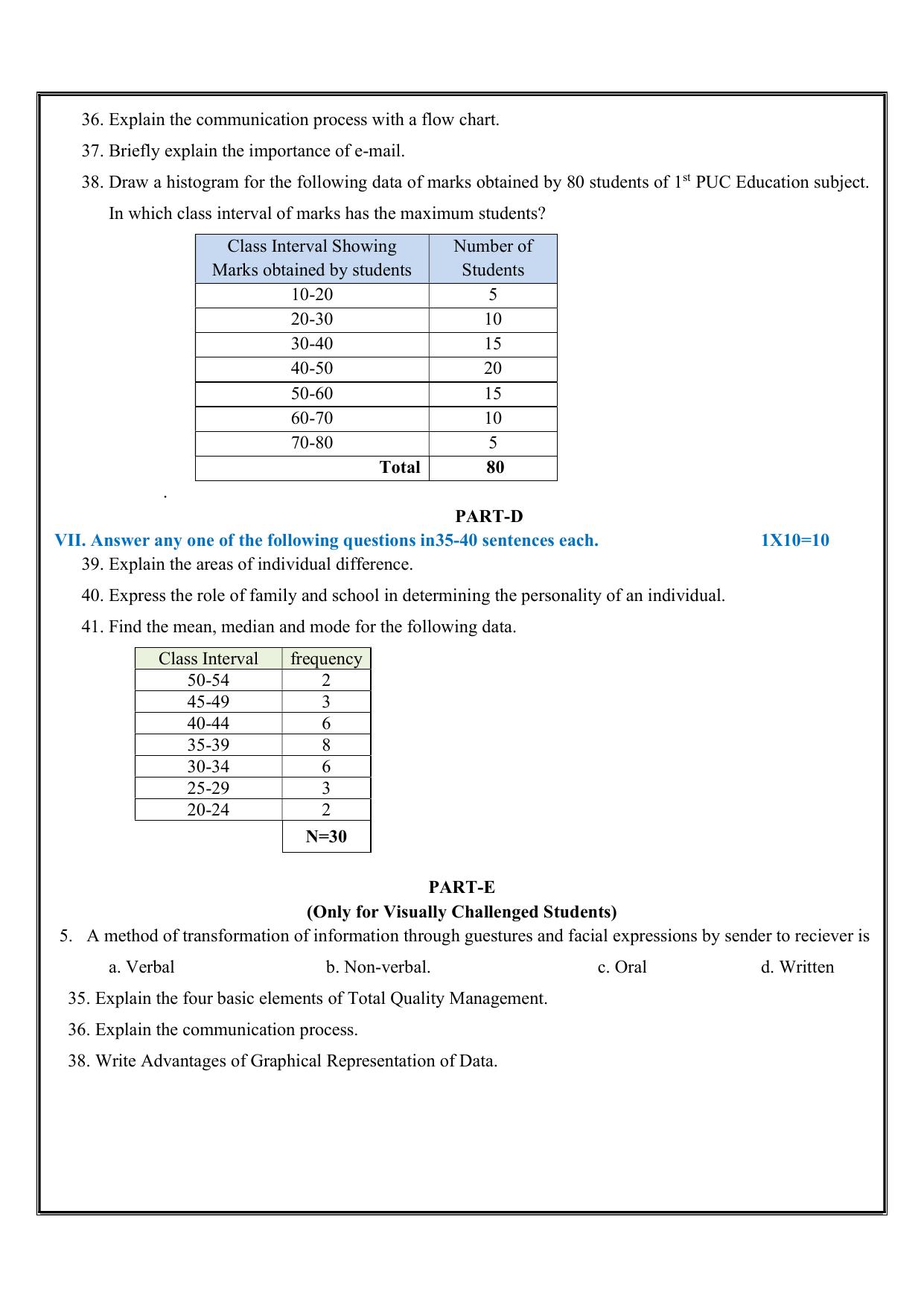 Karnataka II PUC Education Model Question Paper III 2025 - Page 6