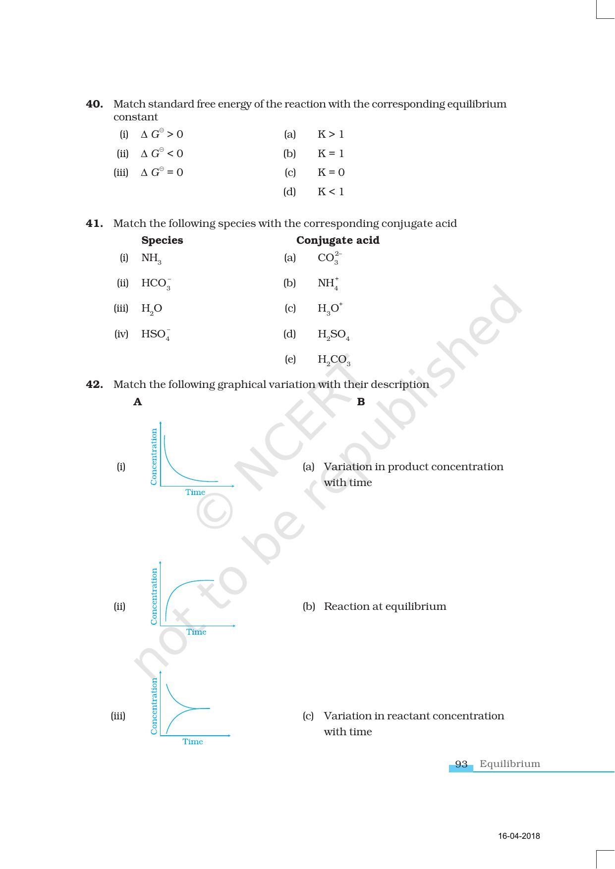 NCERT Exemplar Book for Class 11 Chemistry: Chapter 7 Equilibrium - Page 8