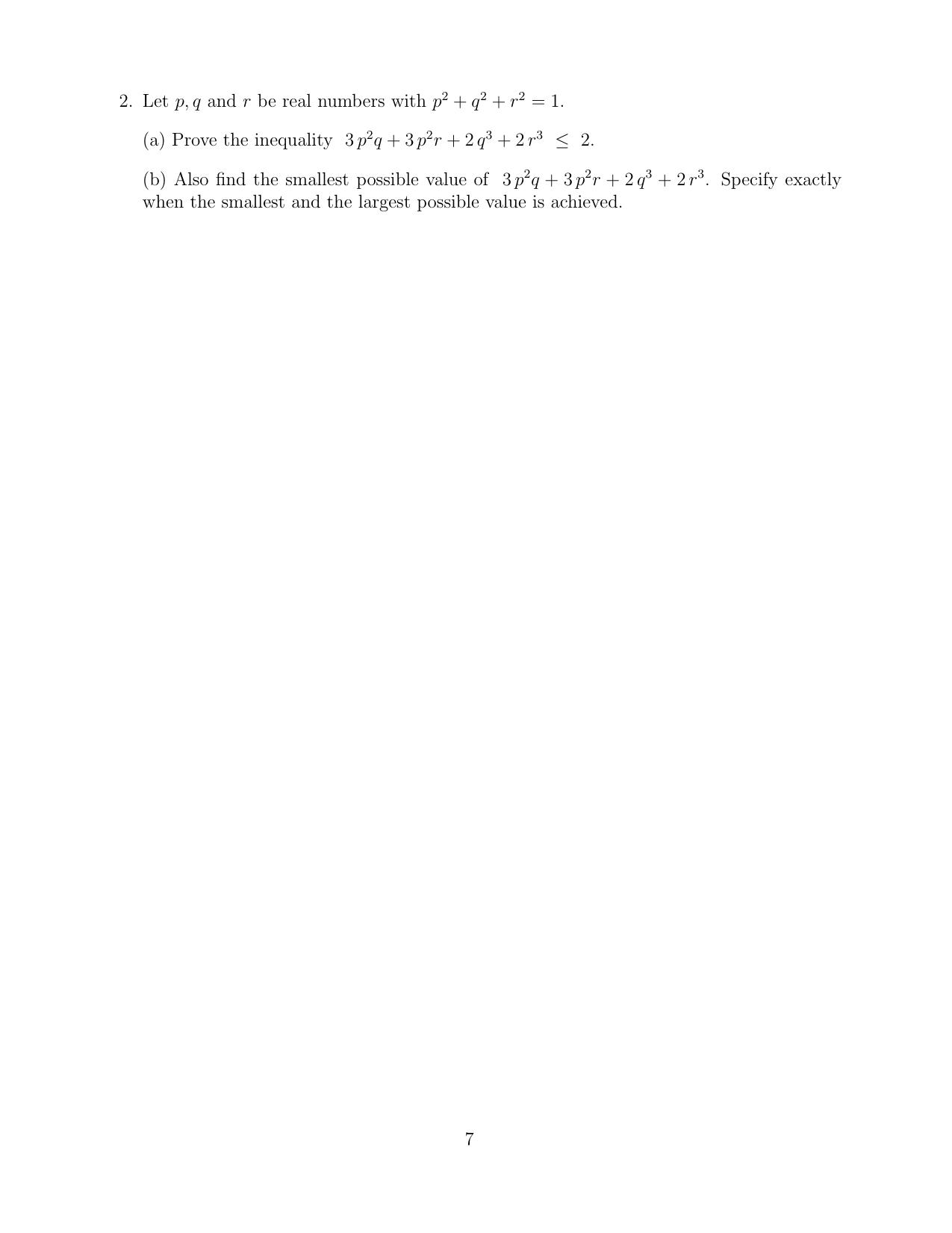 CMI Entrance Exam 2015 Question Paper B.Sc (Hons.) Mathematics and Computer Science - Page 7