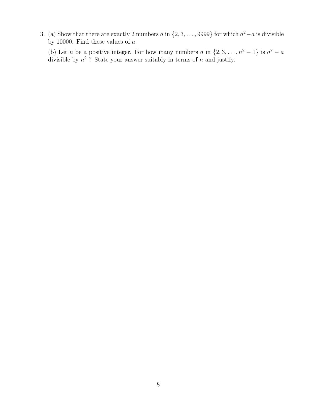 CMI Entrance Exam 2015 Question Paper B.Sc (Hons.) Mathematics and Computer Science - Page 8
