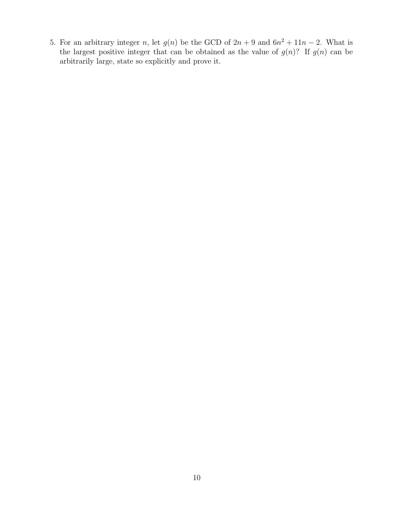 CMI Entrance Exam 2015 Question Paper B.Sc (Hons.) Mathematics and Computer Science - Page 10
