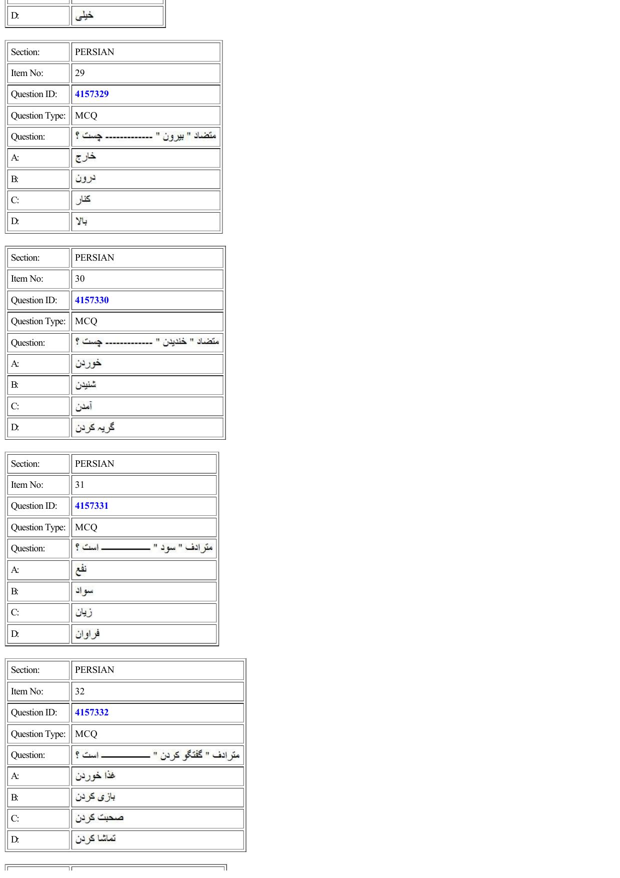 CUET 2022 Question Paper of Persian - Page 11