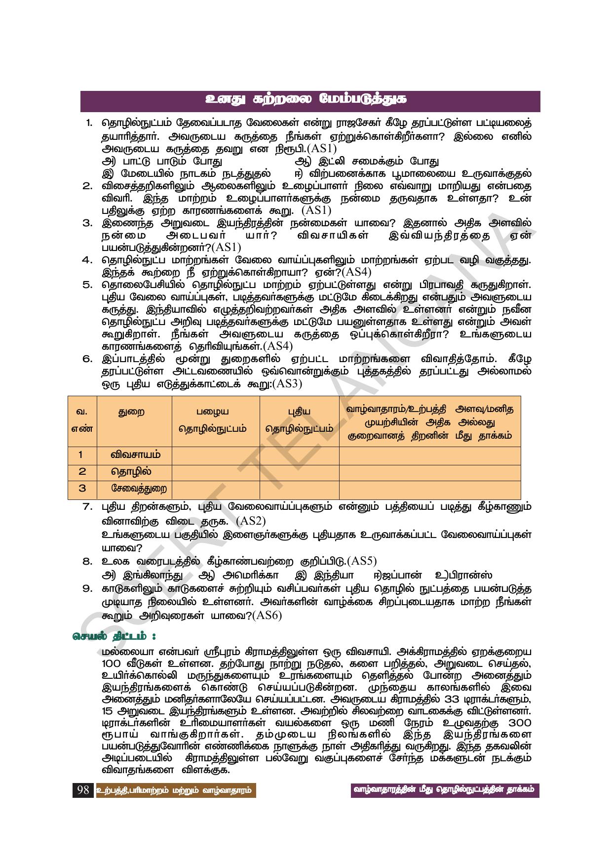 TS SCERT Class 8 Social Science (Tamil Medium) Text Book - Page 108