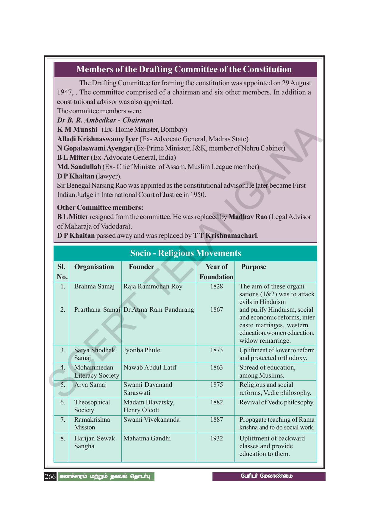 TS SCERT Class 8 Social Science (Tamil Medium) Text Book - Page 276