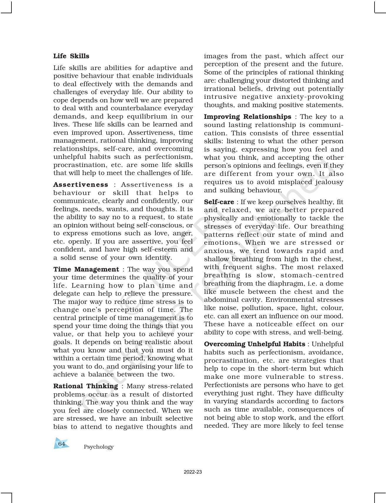 NCERT Book for Class 12 Psychology Chapter 3 Meeting Life Challenges - Page 15