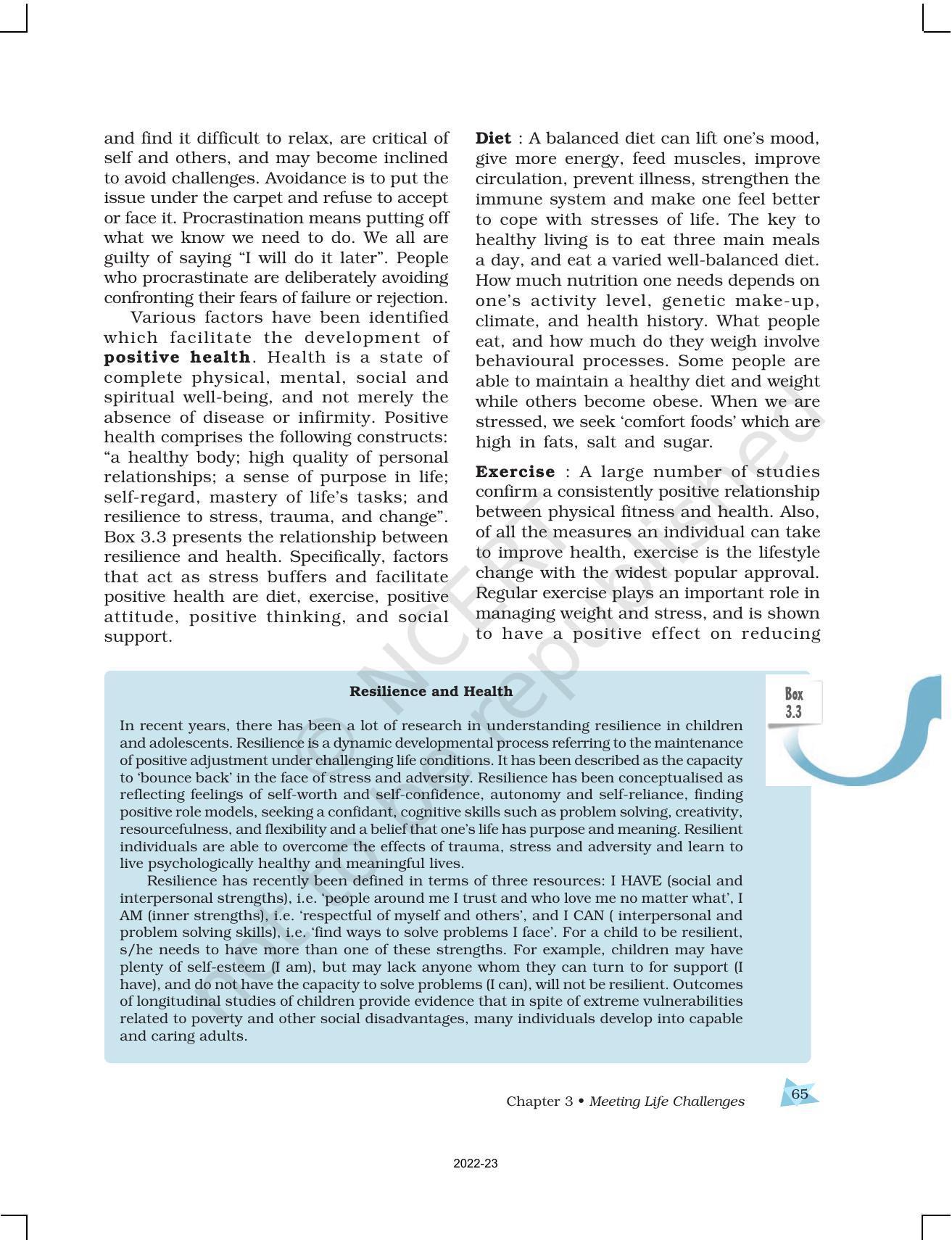 NCERT Book for Class 12 Psychology Chapter 3 Meeting Life Challenges - Page 16