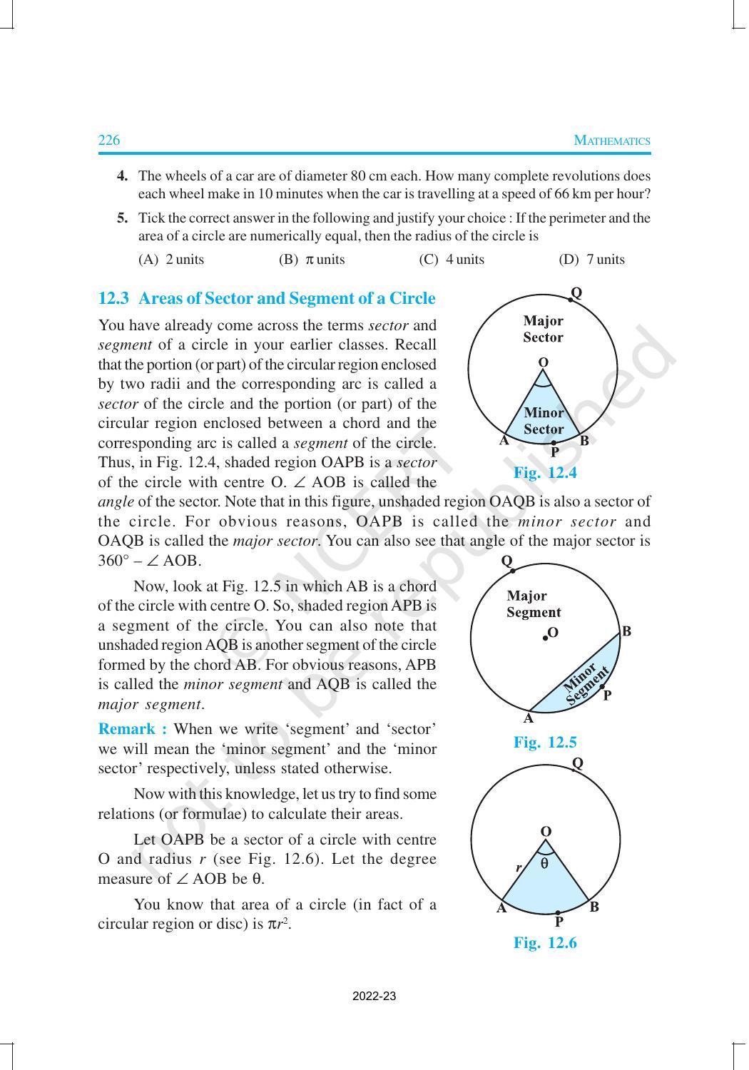 NCERT Book for Class 10 Maths Chapter 12 Area Related to Circles - Page 4