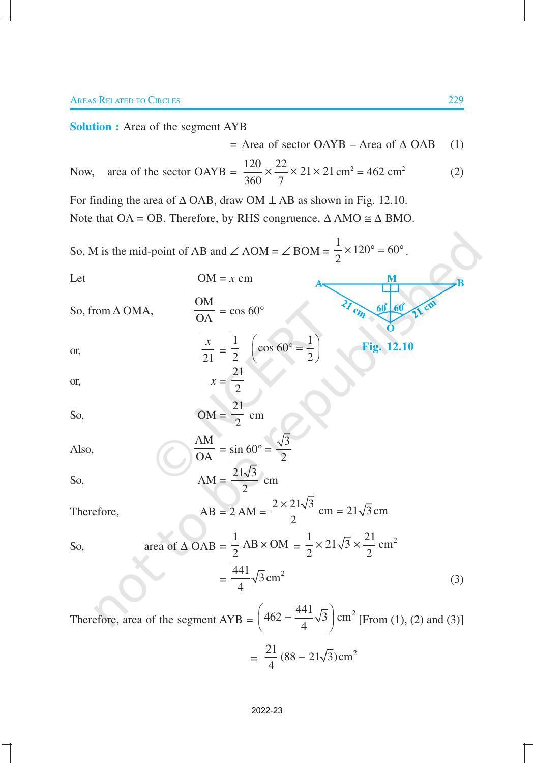 NCERT Book for Class 10 Maths Chapter 12 Area Related to Circles - Page 7