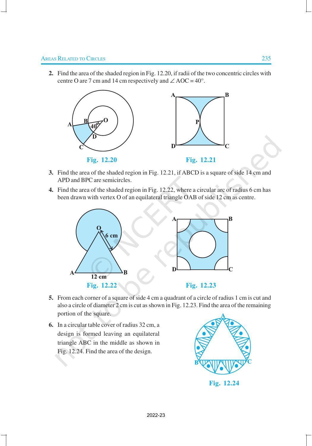 NCERT Book for Class 10 Maths Chapter 12 Area Related to Circles - Page 13