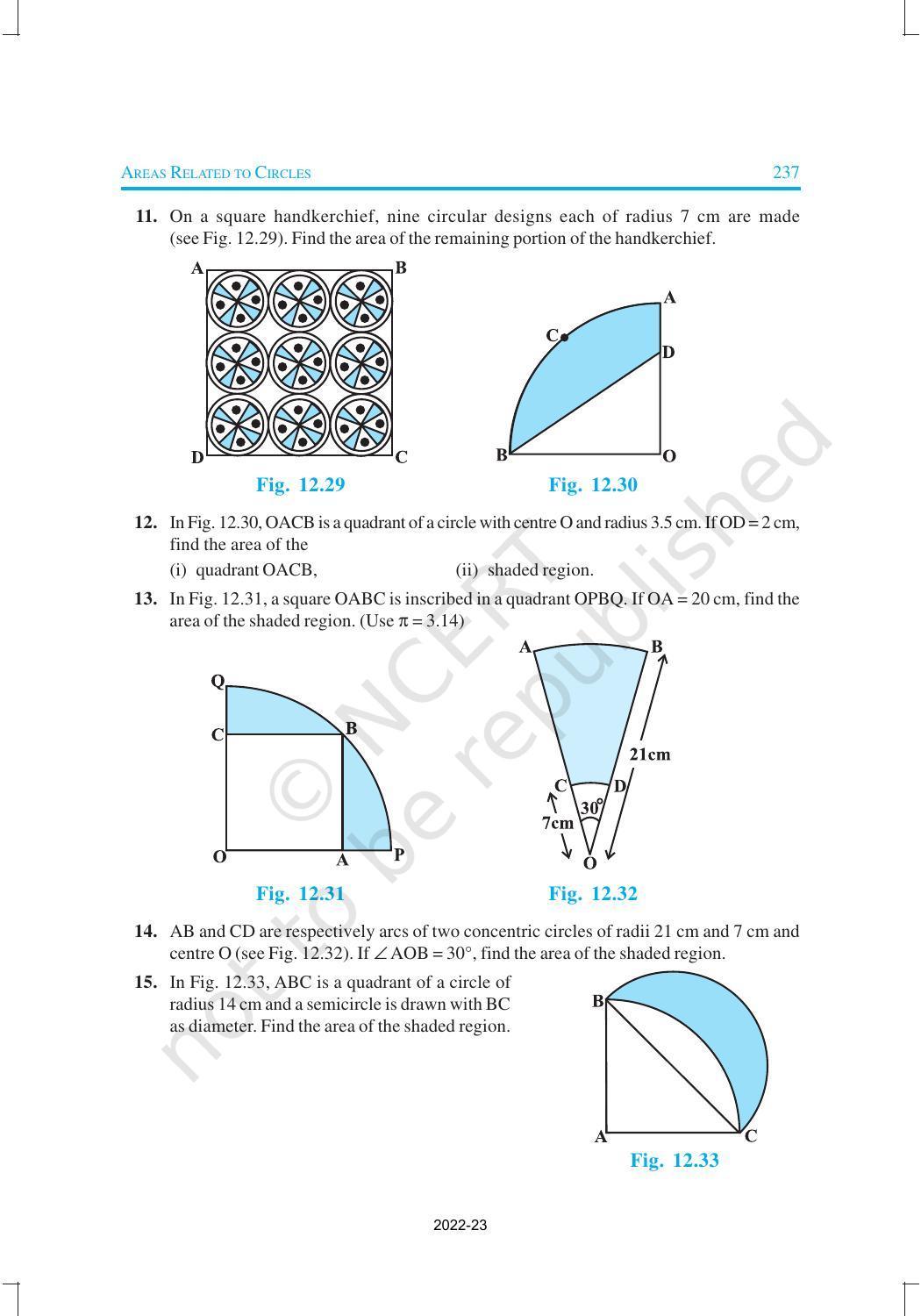NCERT Book for Class 10 Maths Chapter 12 Area Related to Circles - Page 15
