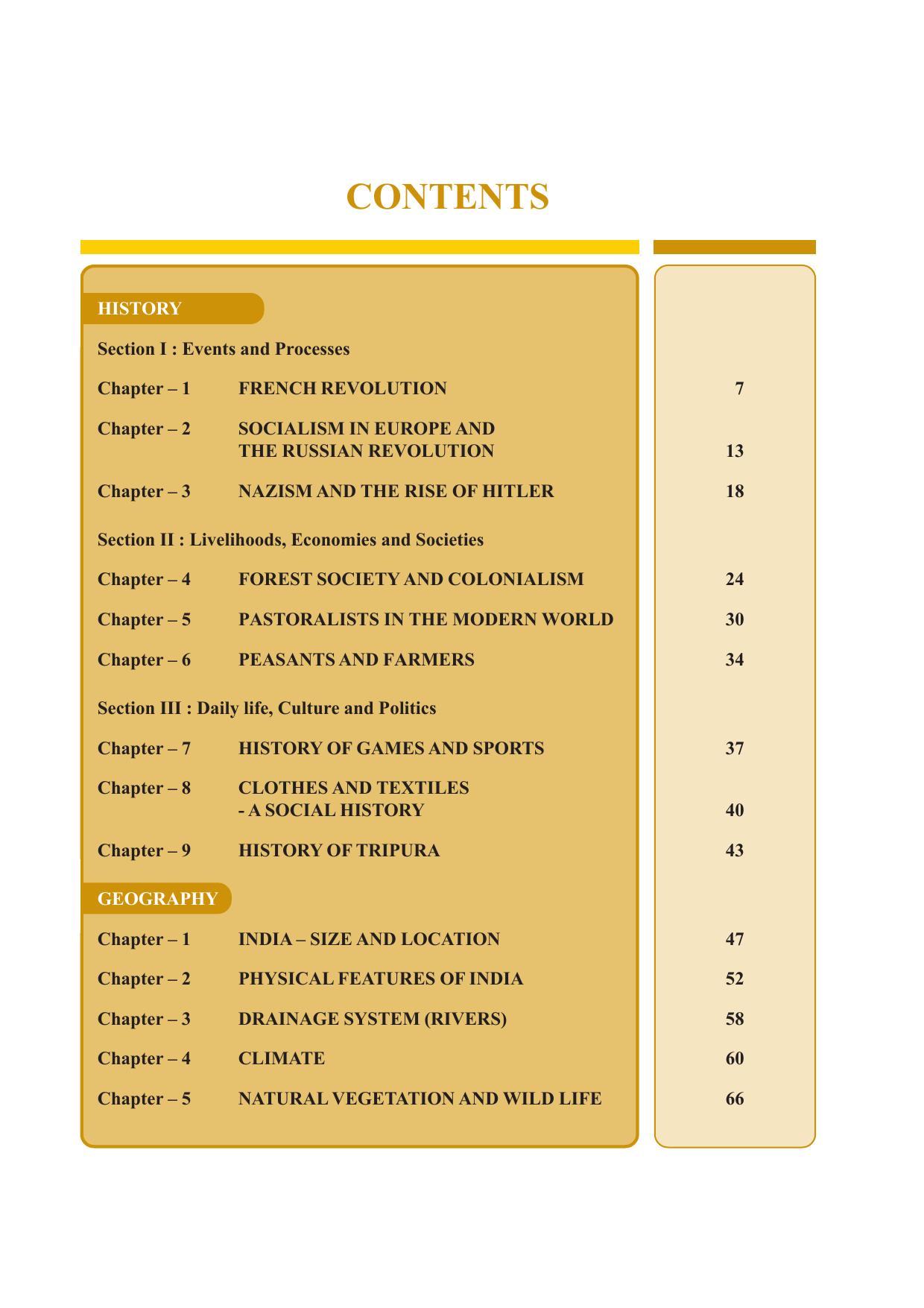 Tripura Board Class 9 Social Science English Version Workbooks - Page 5