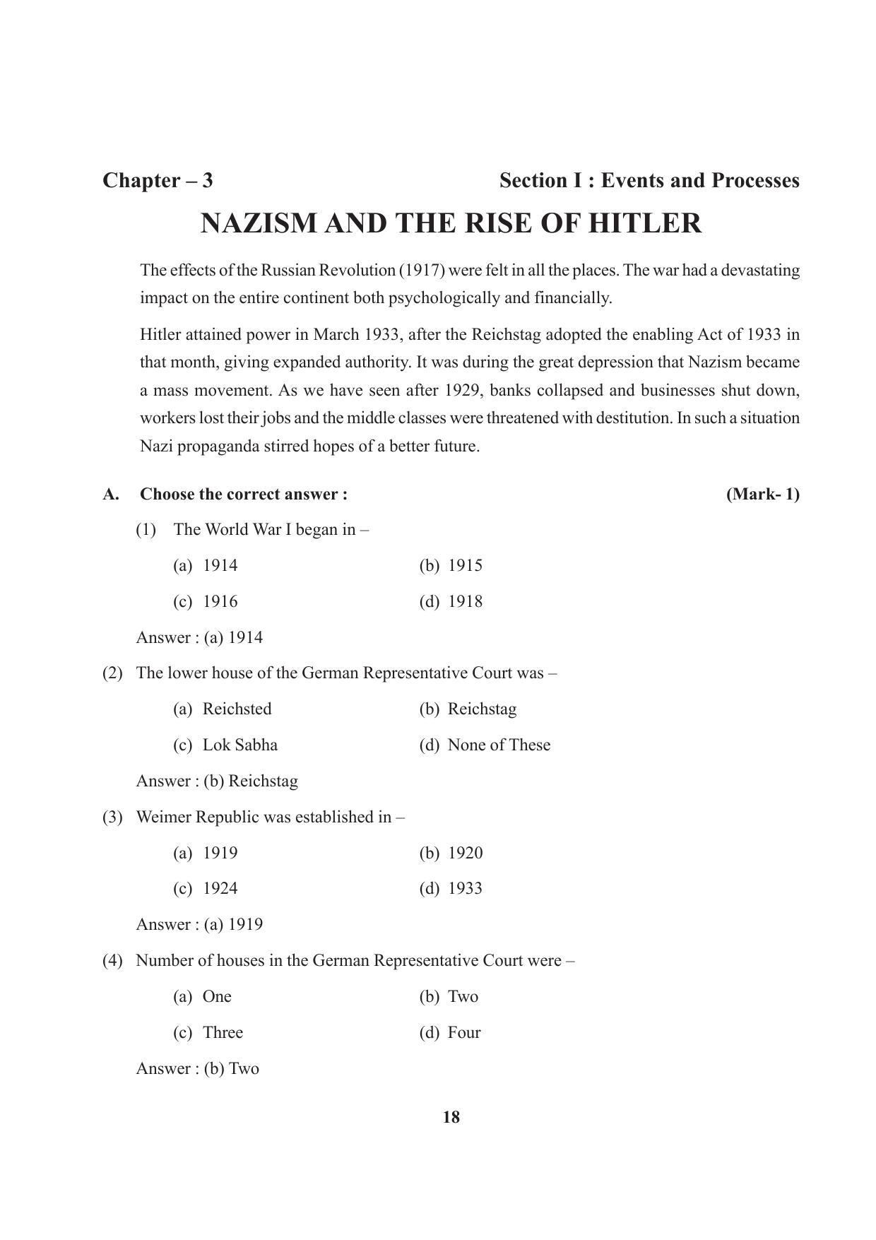 Tripura Board Class 9 Social Science English Version Workbooks - Page 18