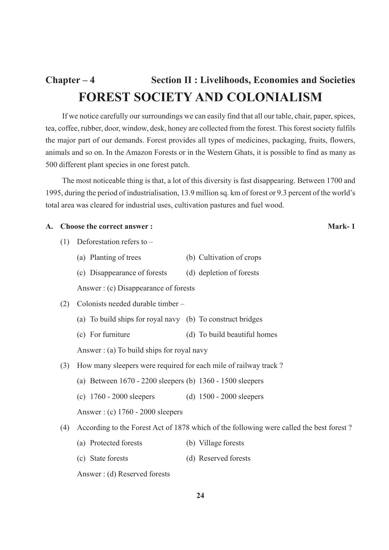 Tripura Board Class 9 Social Science English Version Workbooks - Page 24