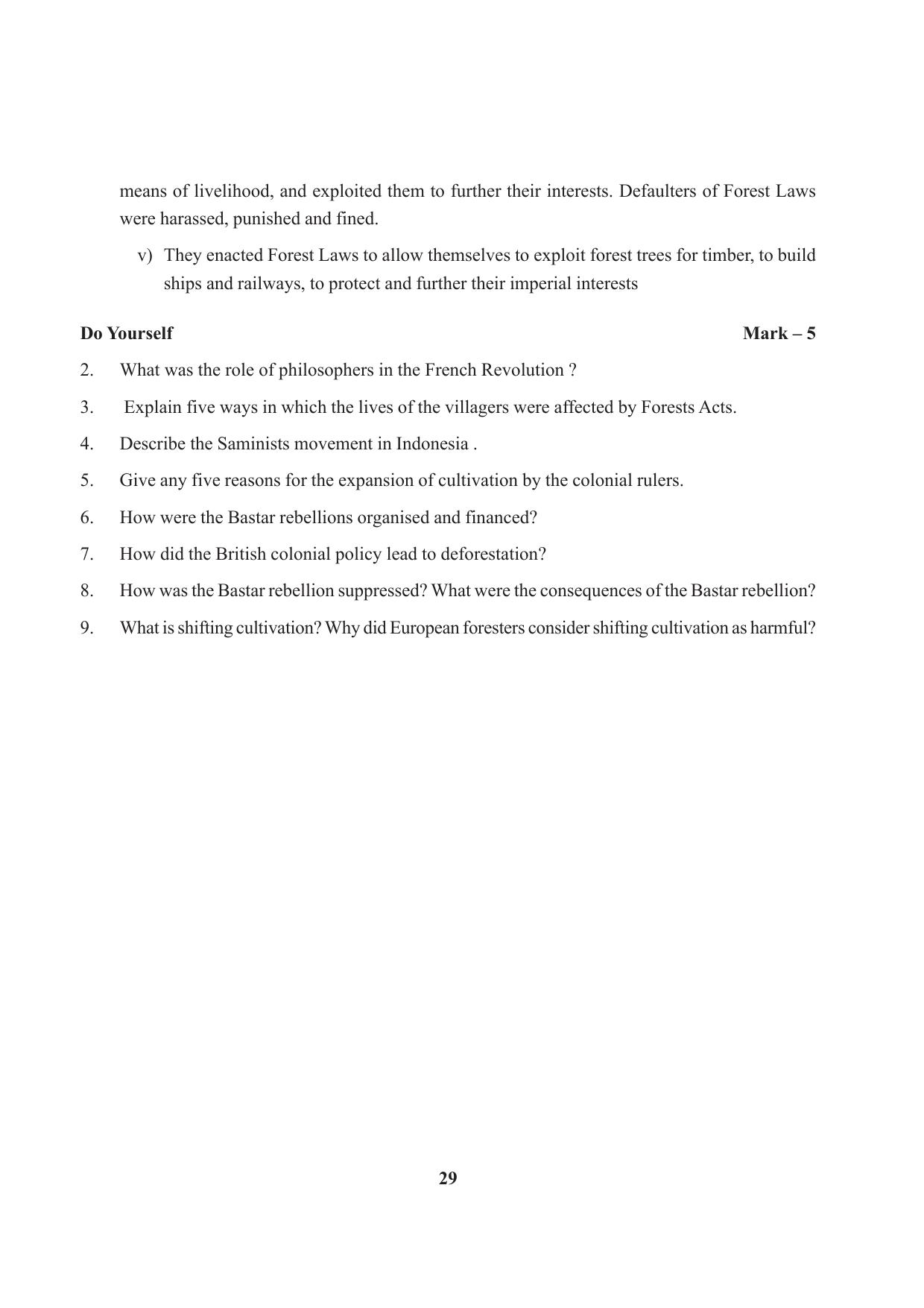 Tripura Board Class 9 Social Science English Version Workbooks - Page 29